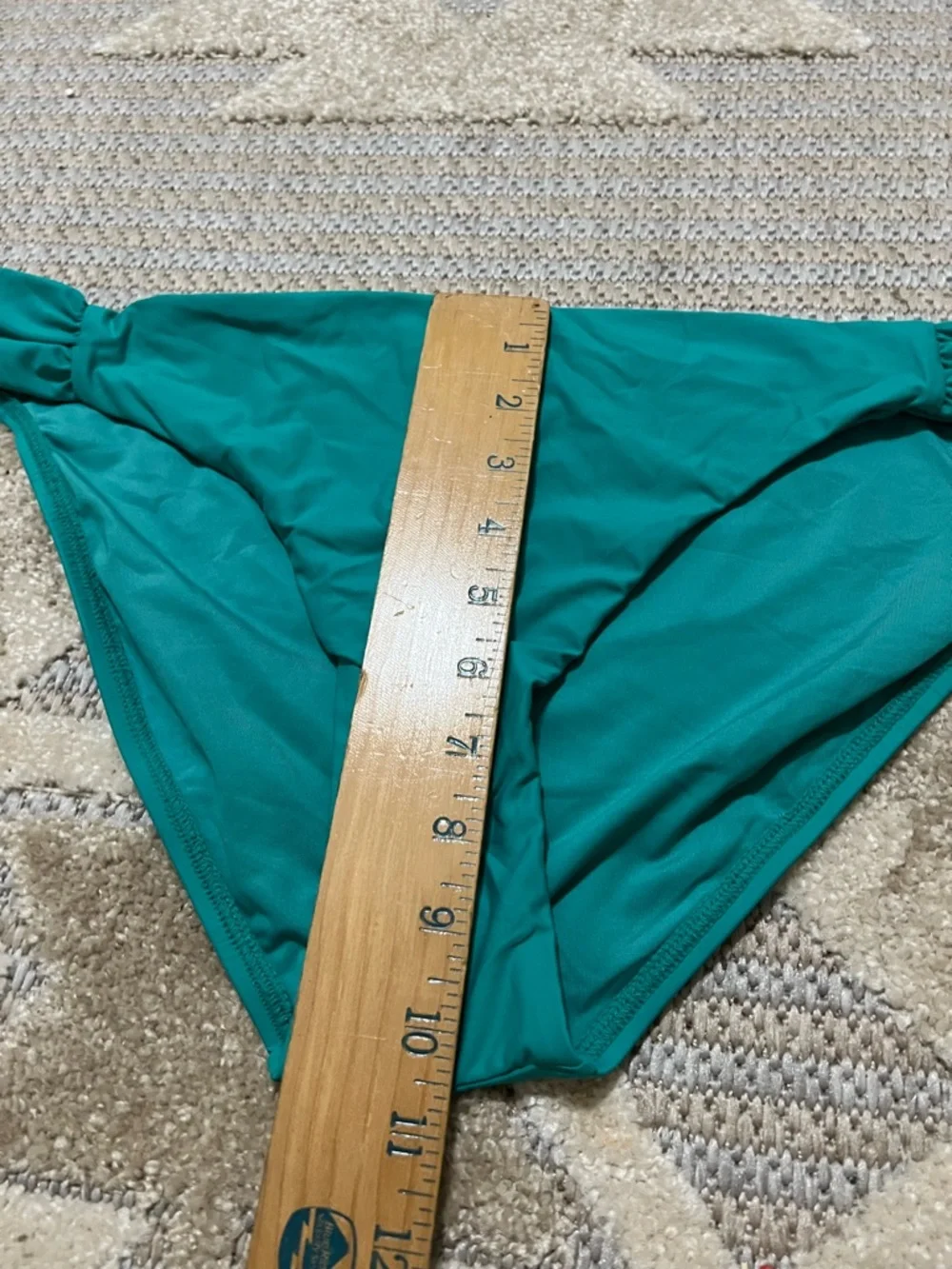 NWT La Blanca Womans Bright Green Island Goddess Side Tie Bikini Bottoms Size 14